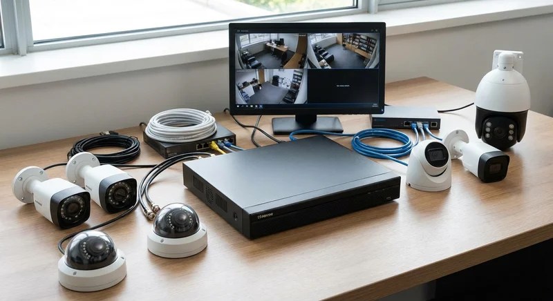 하이브리드 DVR, 아날로그 및 IP 카메라 연결